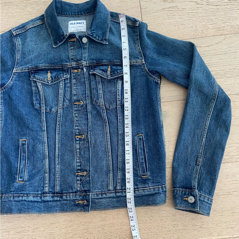 OLD NAVY Stretch Denim Jacket — Small Tall — Medium Wash — NWOT - Picture 8 of 8